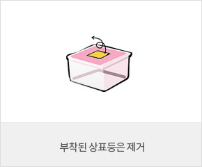 부착된 상표등을 제거하는 이미지