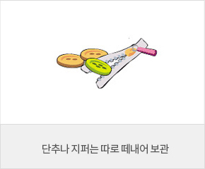 단추나 지퍼는 따로 떼내서 보관하는 이미지