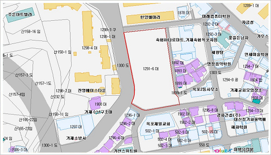 옥포 공공도서관 건립사업 위치도
