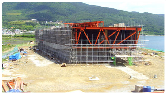 조선테마공원 전시관 공사중 전경사진