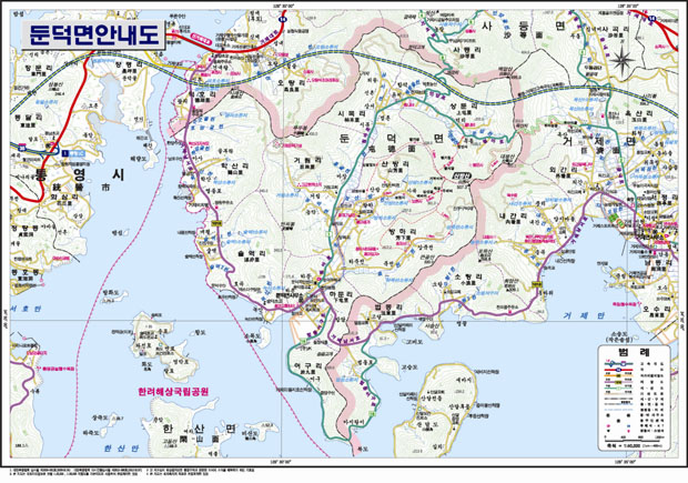 둔덕면  안내도