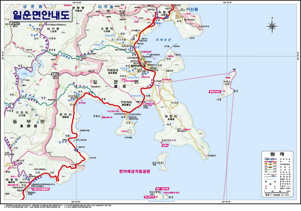 일운면 안내도