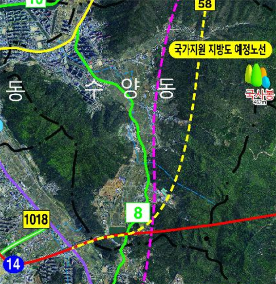 수양동 안내도