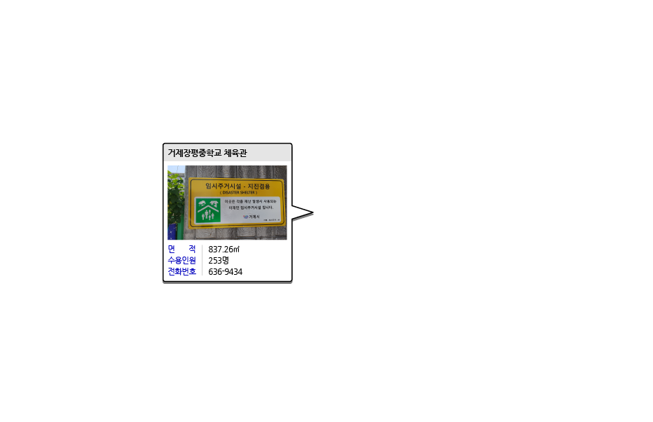 대피소 상세보기 정보