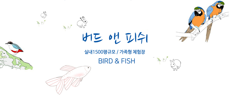 버드앤피쉬 실내 1500평규모 / 가족형 체험장 BIRD & FISH