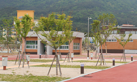 자동차 야영자의 전경