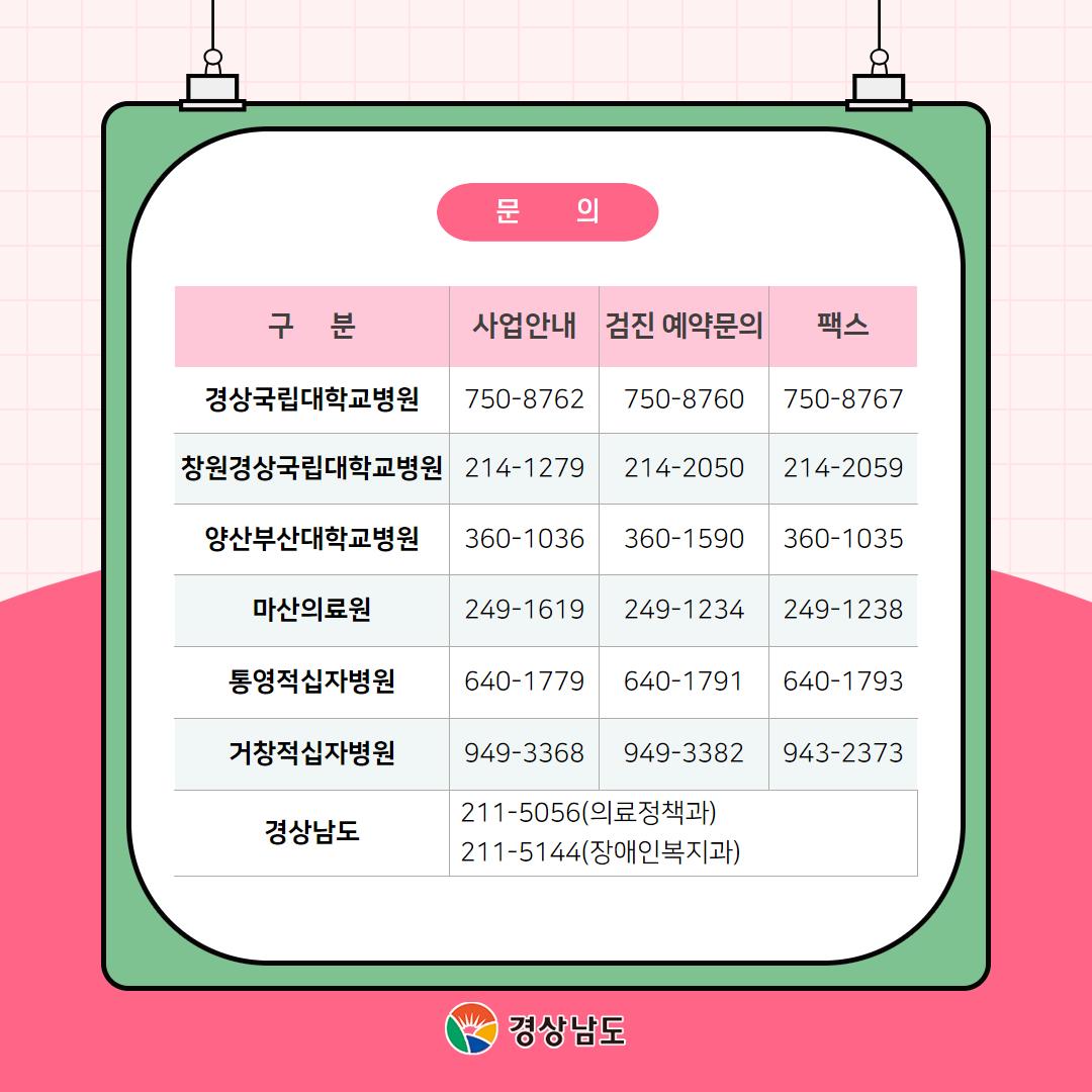 저소득 장애인부모 건강검진비 지원사업 안내 이미지