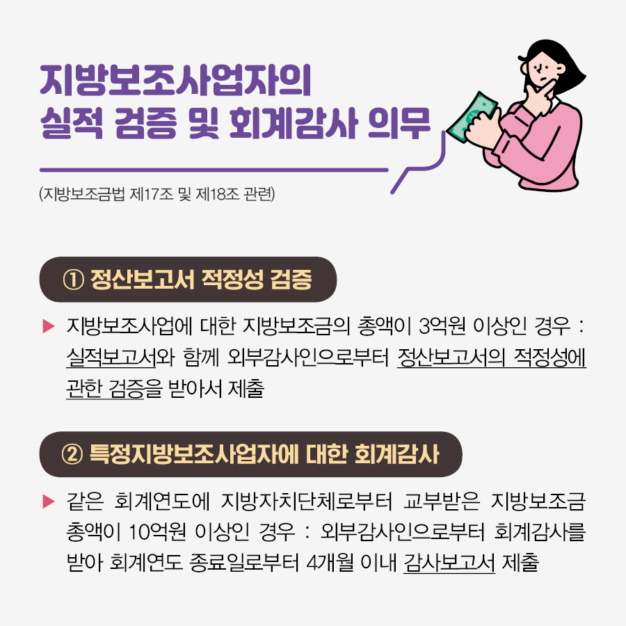 지방보조금 제도 및 부정수급 신고 안내 이미지