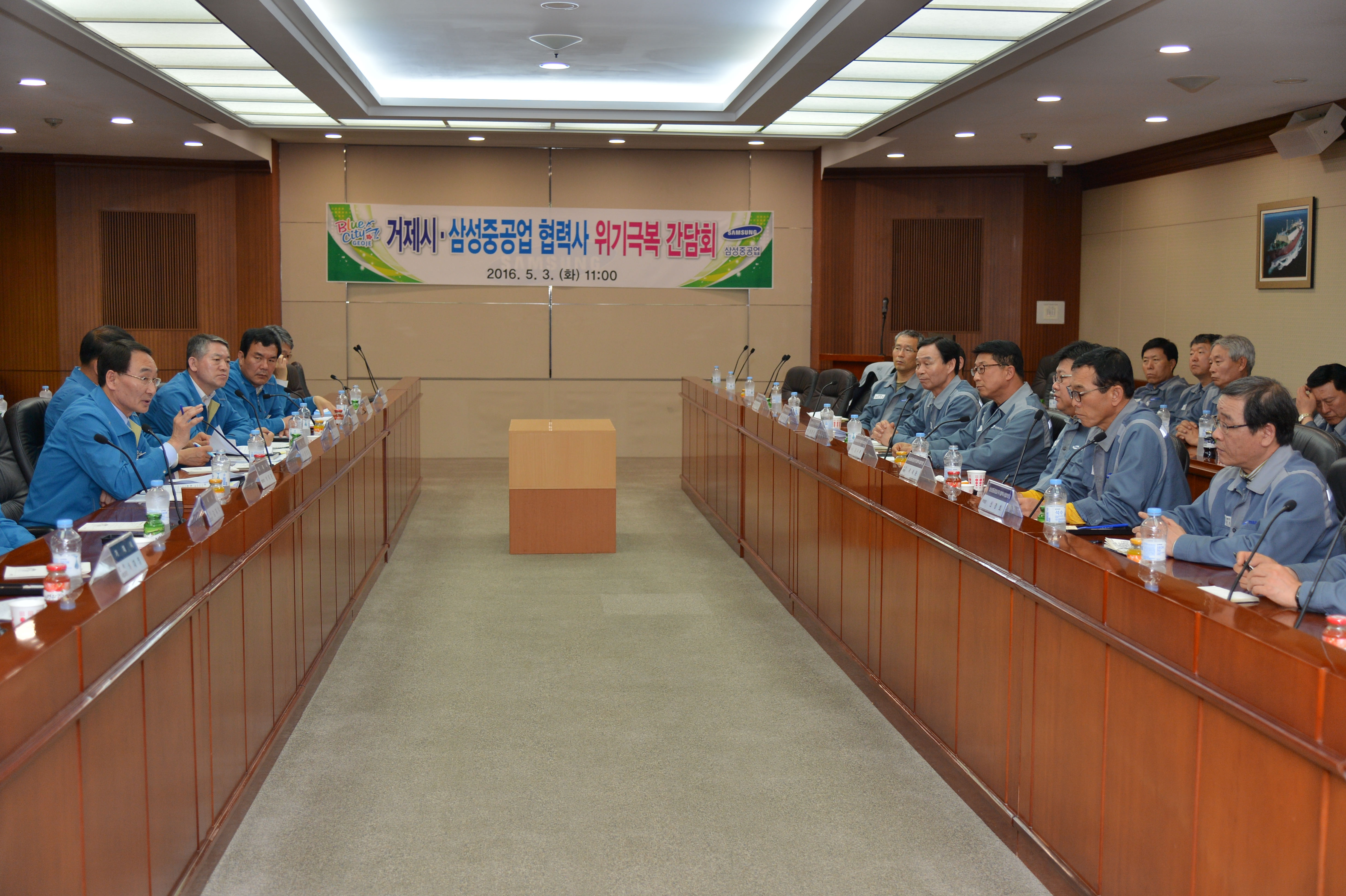 삼성중공업 협력사 찾은 권민호 거제시장 현장 이미지