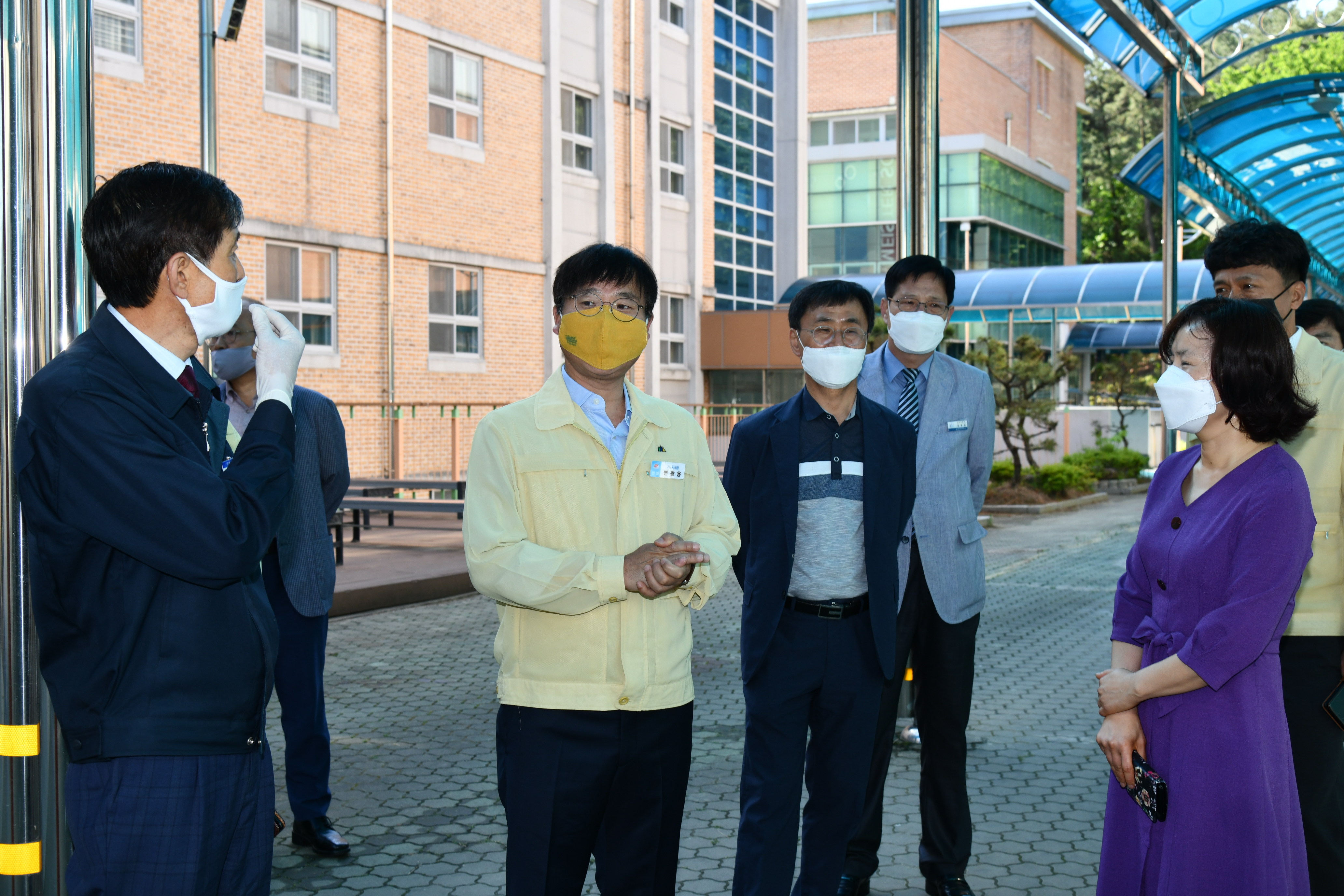변광용 거제시장, 고3 등교 개학 현장 점검 현장 이미지