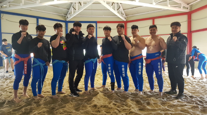 수원시청씨름단, 거제시에서 전지훈련 실시 현장 이미지