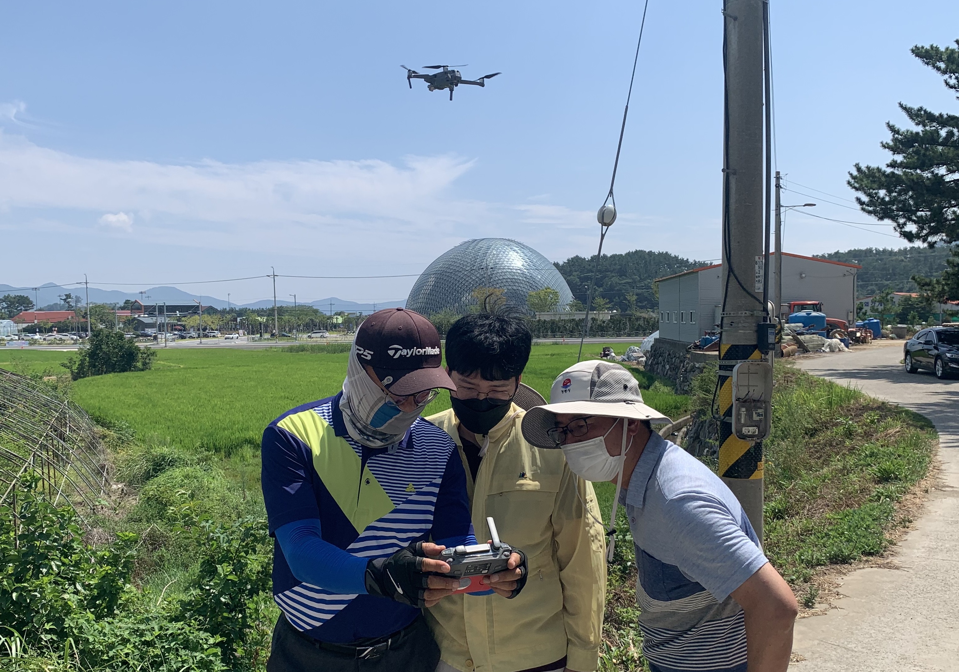 거제시, 드론을 활용한 폭염 예찰 활동 실시 현장 이미지