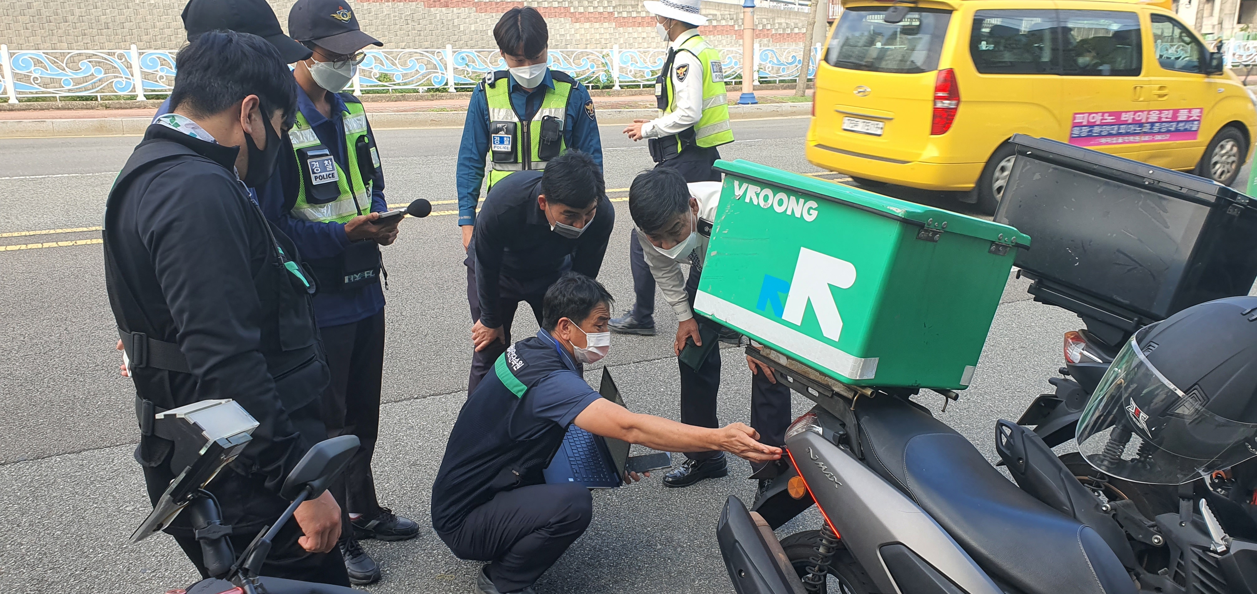 거제시·거제경찰서, 배달대행업체 이륜차 불법개조 집중단속 현장 이미지