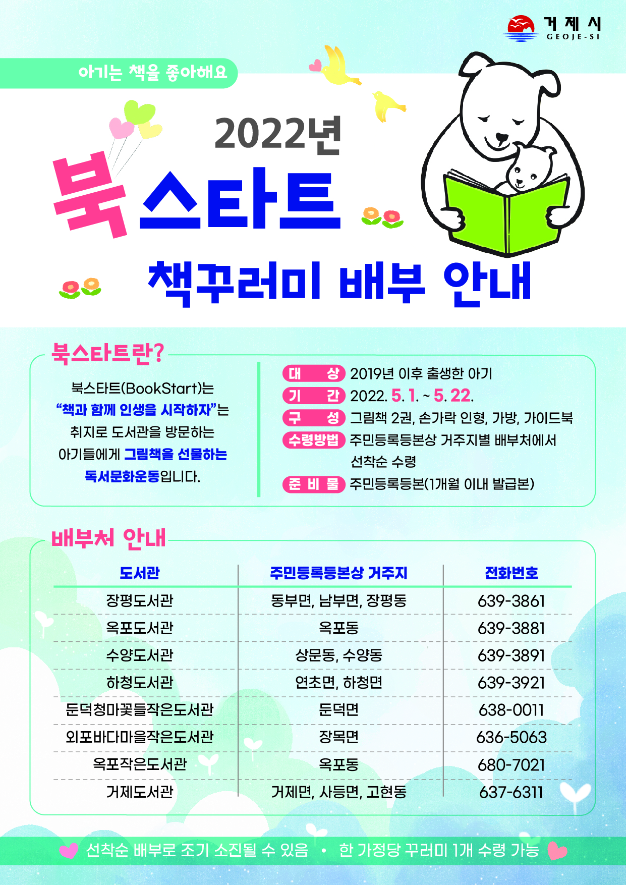 거제시립도서관, 북스타트 책 꾸러미 선물 현장 이미지