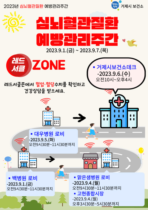 거제시보건소, “자기혈관 숫자알기,  레드서클 캠페인” 실시 현장 이미지