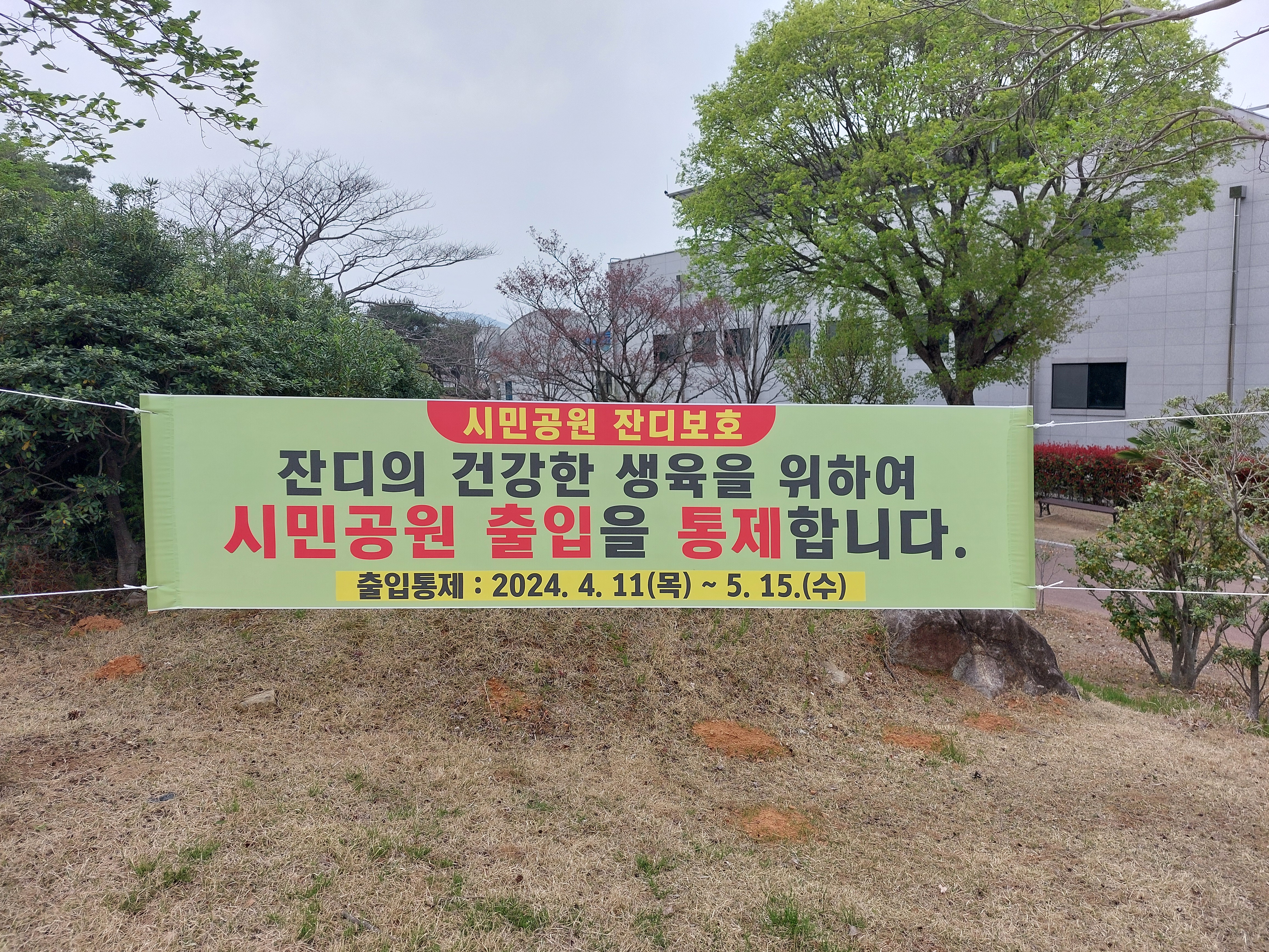 시민공원(시청사 주변) 잔디밭 출입을 금합니다! 현장 이미지