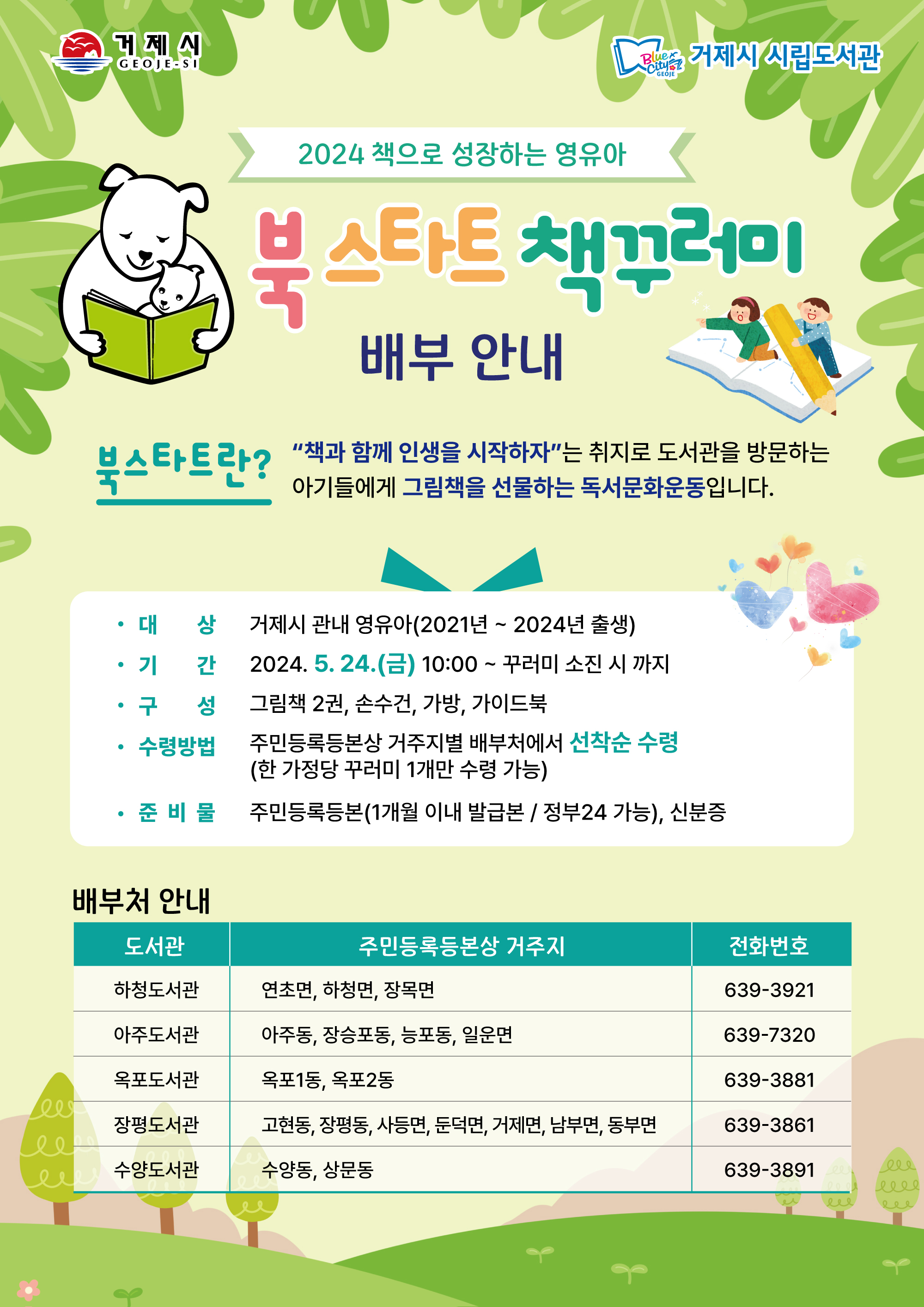 거제시 시립도서관, 책으로 성장하는 영유아 사업 시행 현장 이미지
