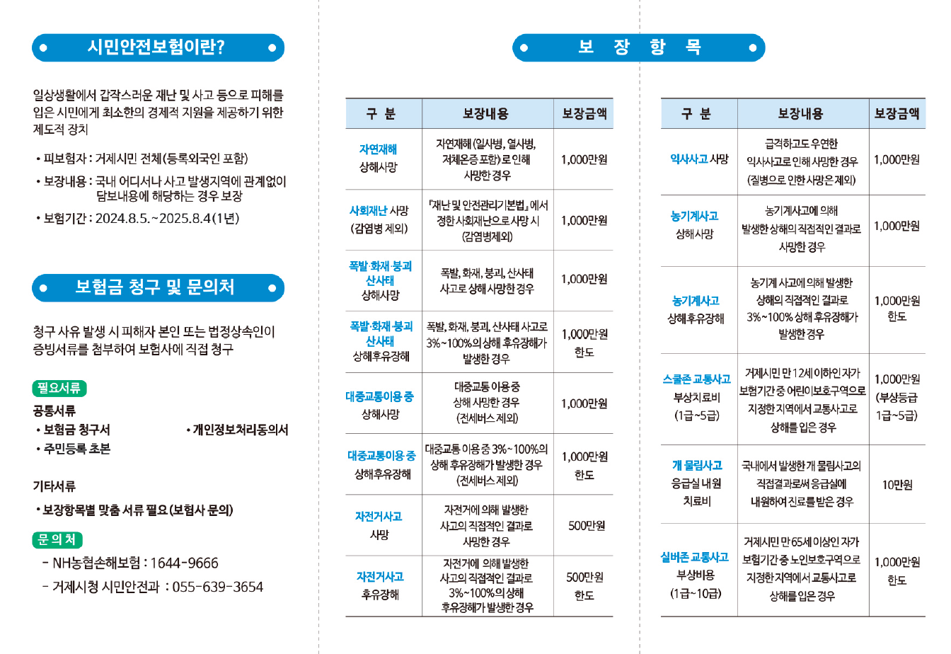 거제 시민이라면 누구나! 거제시 시민안전보험 안내 현장 이미지