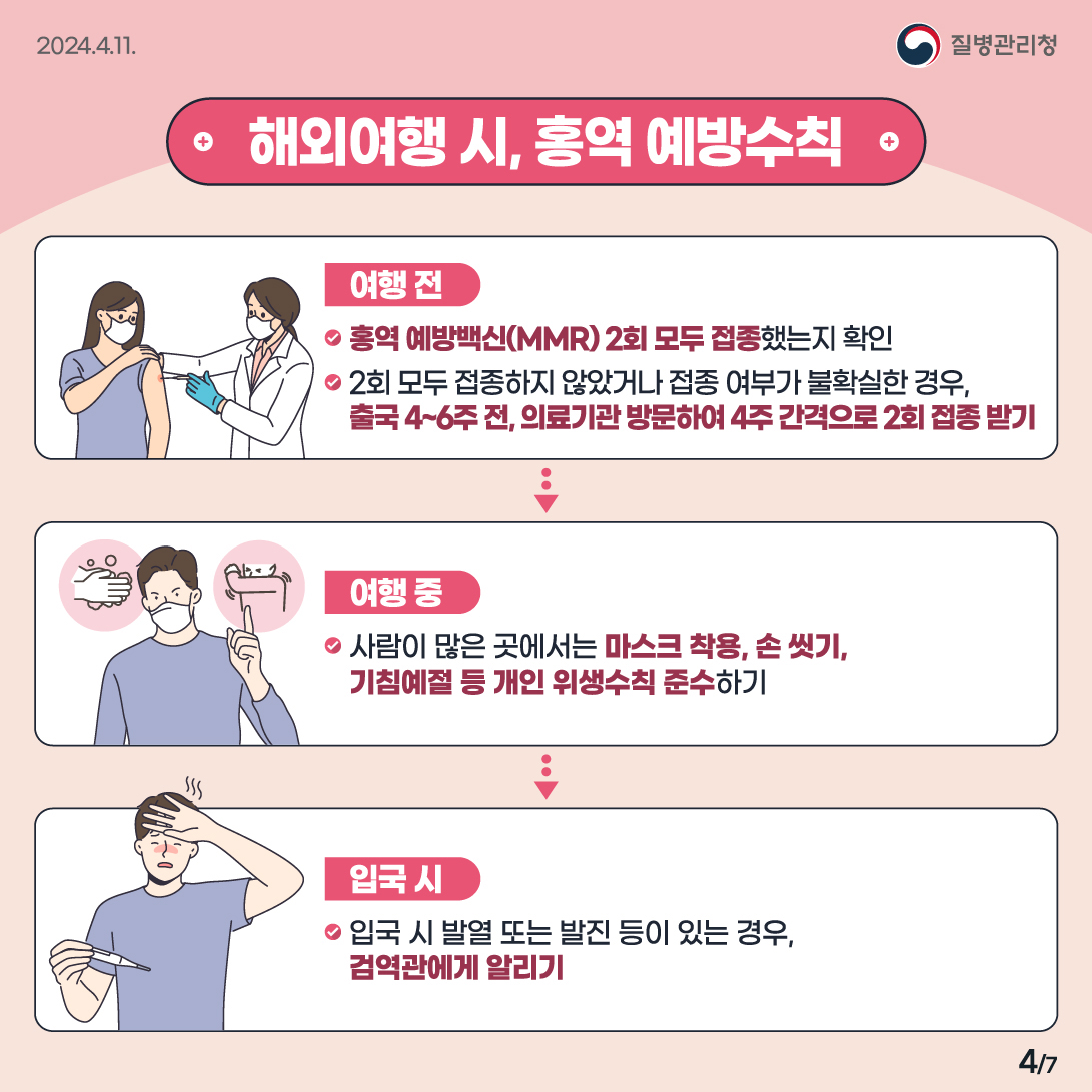 해외여행 전 홍역 예방접종 하고가세요! 현장 이미지