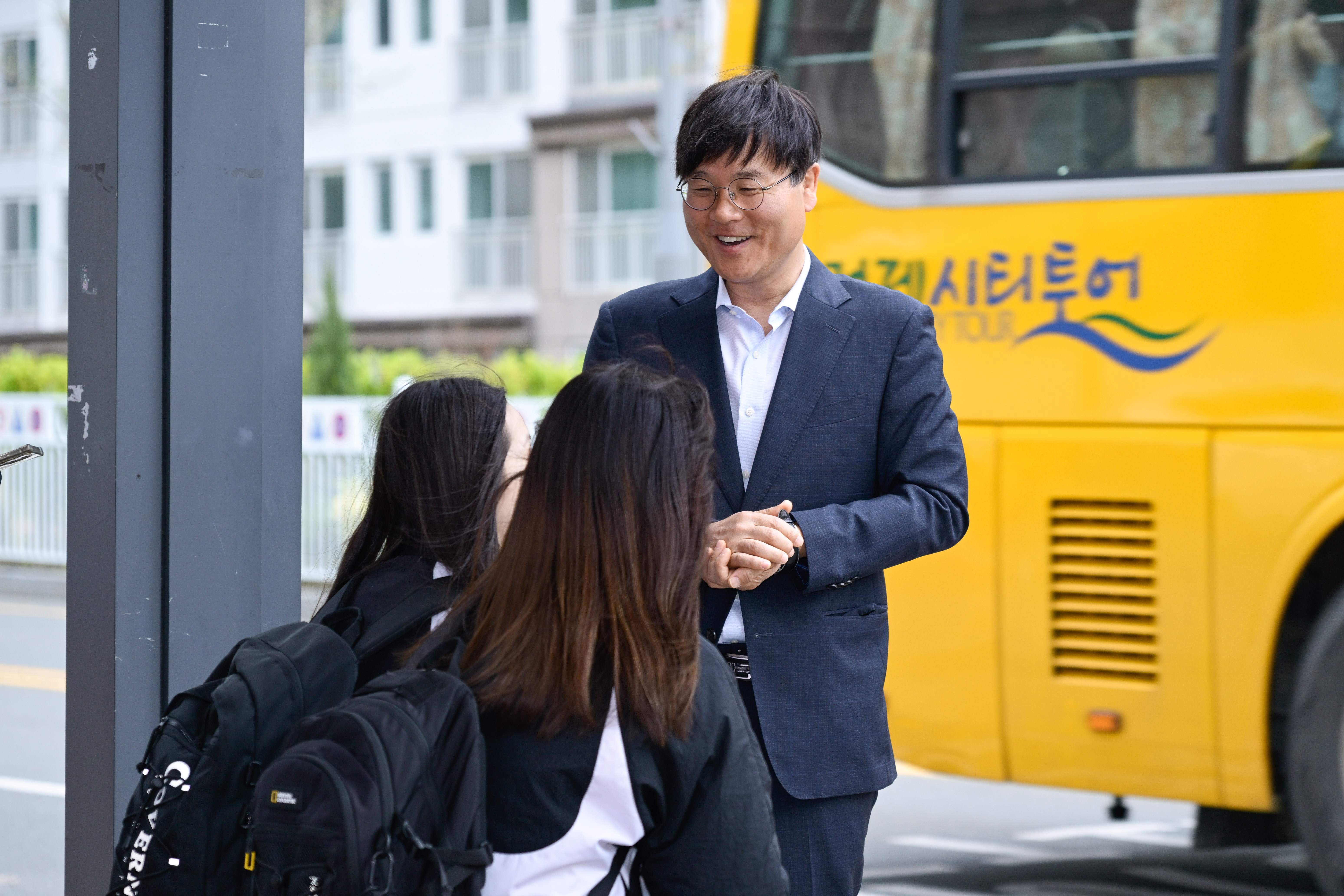 변광용 거제시장, 학생 등교시간대  버스 운행상황 현장 확인 현장 이미지