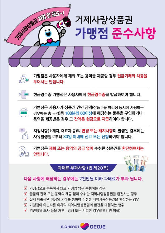 `25년 상반기 거제사랑상품권 부정유통 일제 단속 실시 현장 이미지