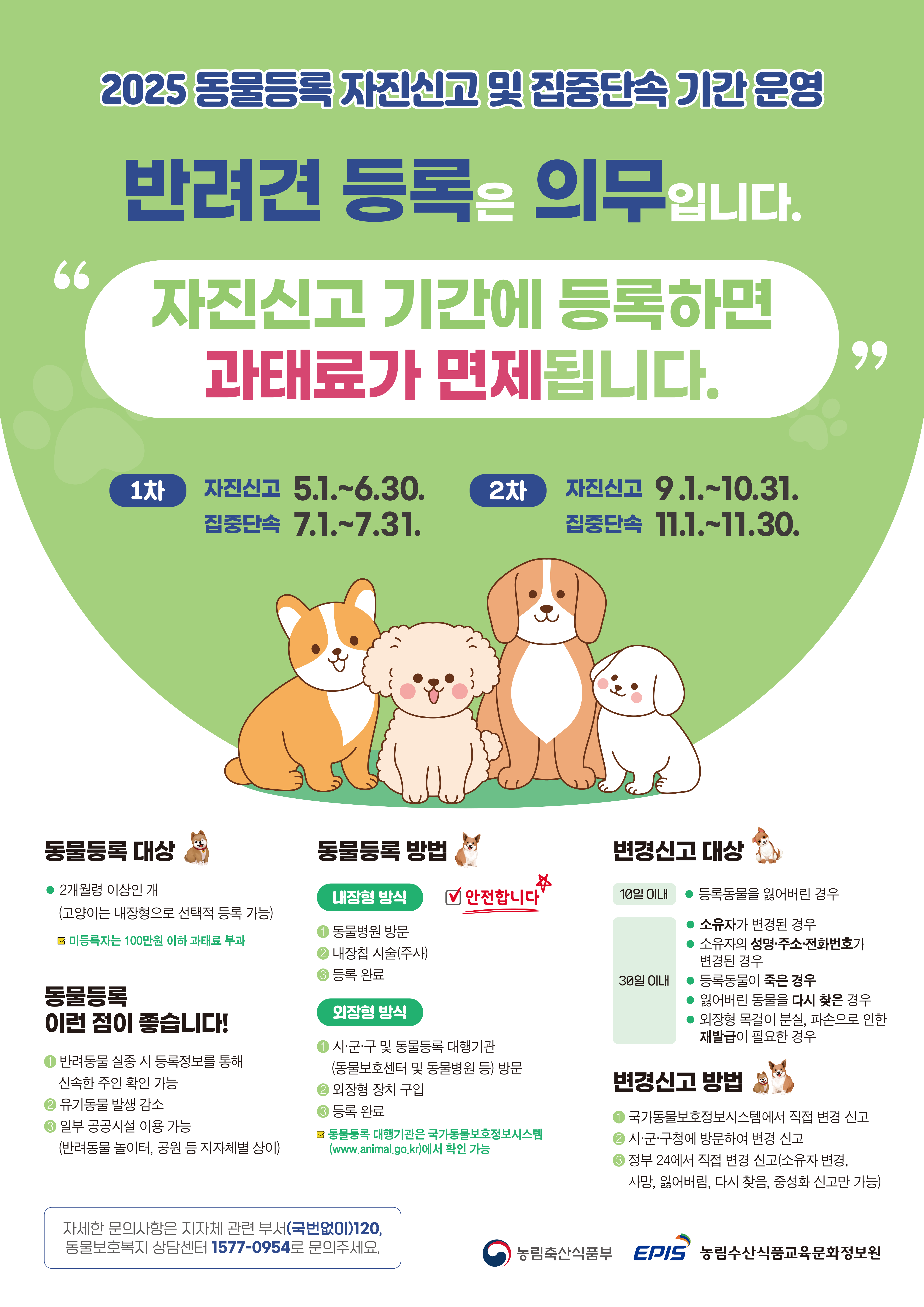 거제시, 반려동물 등록 자진신고 기간 운영 현장