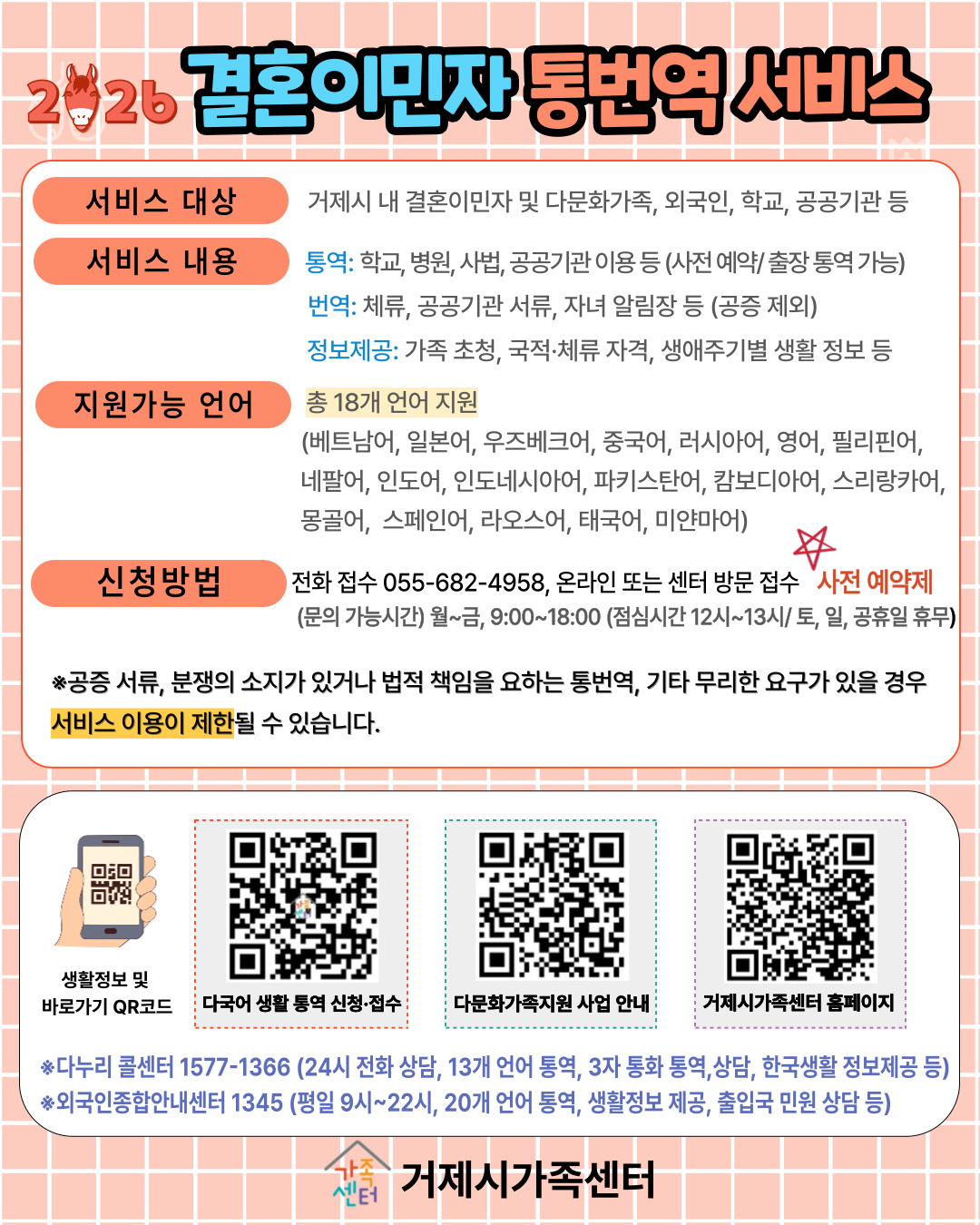 거제시가족센터, 결혼이민자 및 외국인을 위한 통·번역서비스 확대 추진 현장 이미지