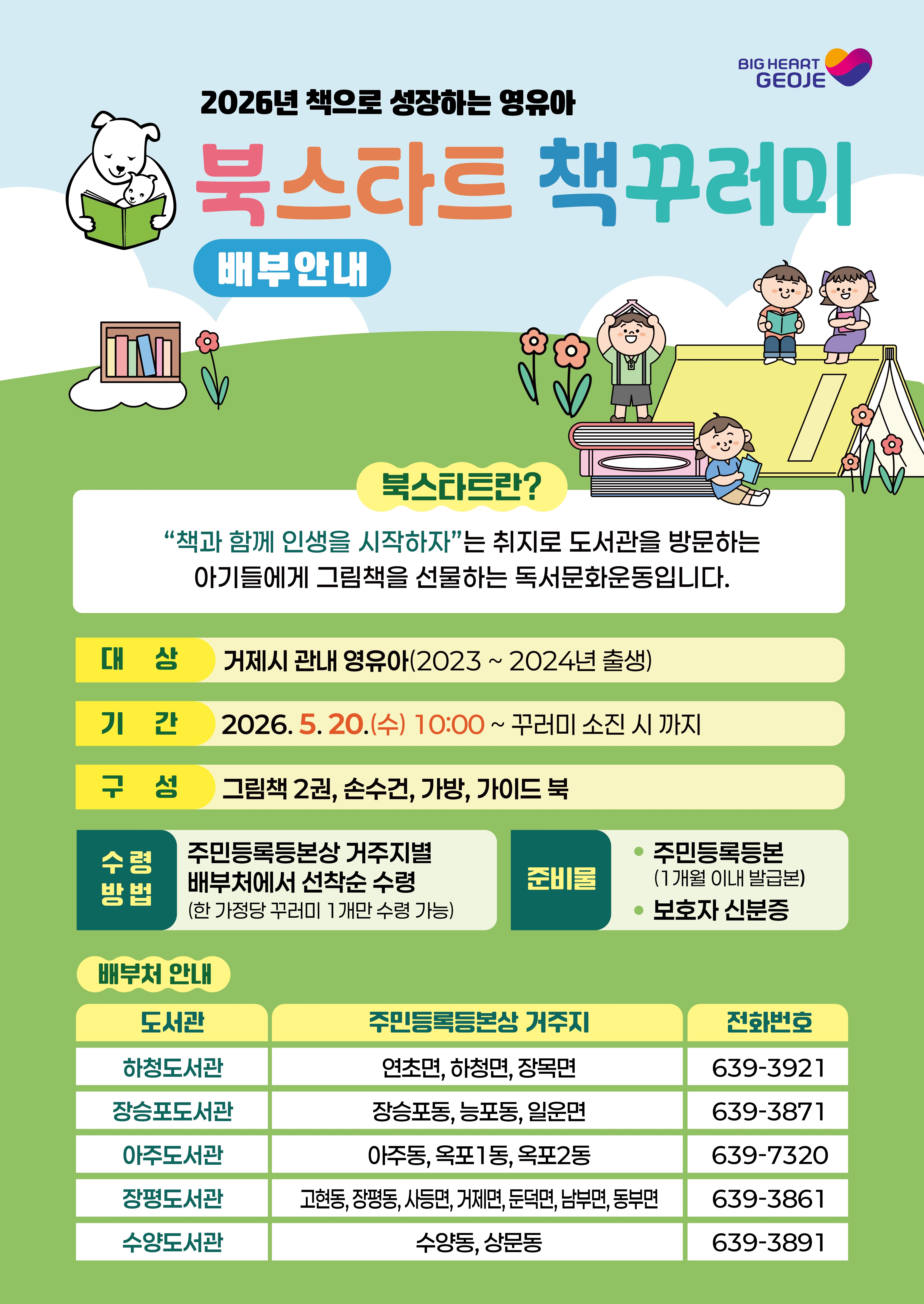 거제시 시립도서관, 북스타트 책꾸러미 배부 현장