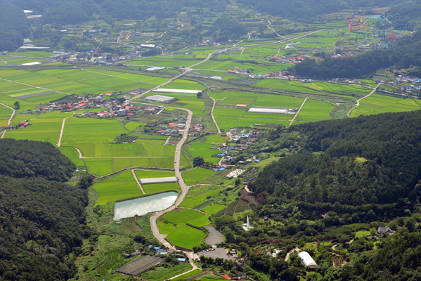 둔덕면 산방리,거림리,방하리 전경