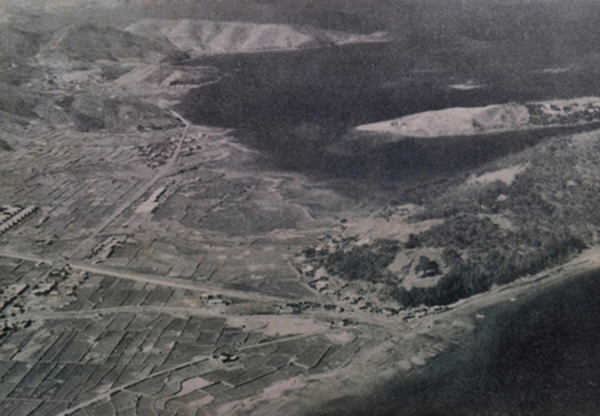 죽도조선소 건립 초기 당시의 장평 일대