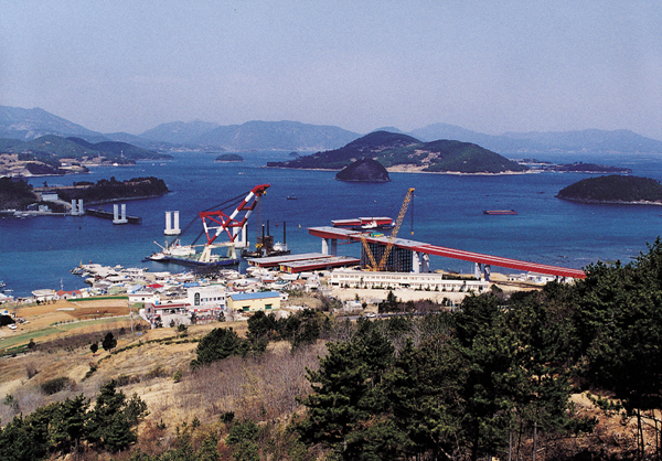 신거제대교(상판공사 광경)