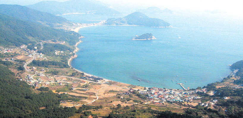 생활풍경(구조라해수욕장과 윤돌섬)