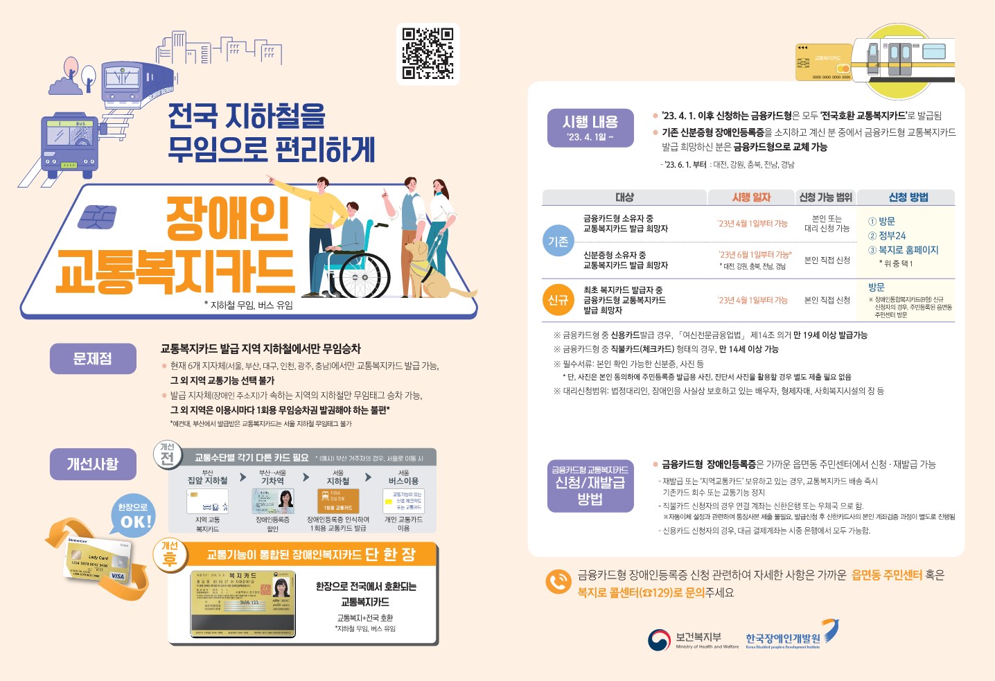 장애인 교통복지카드 전국호환 안내