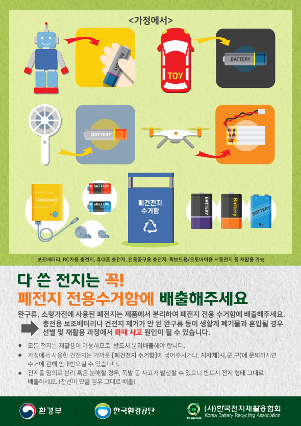 폐전지 분리배출  홍보