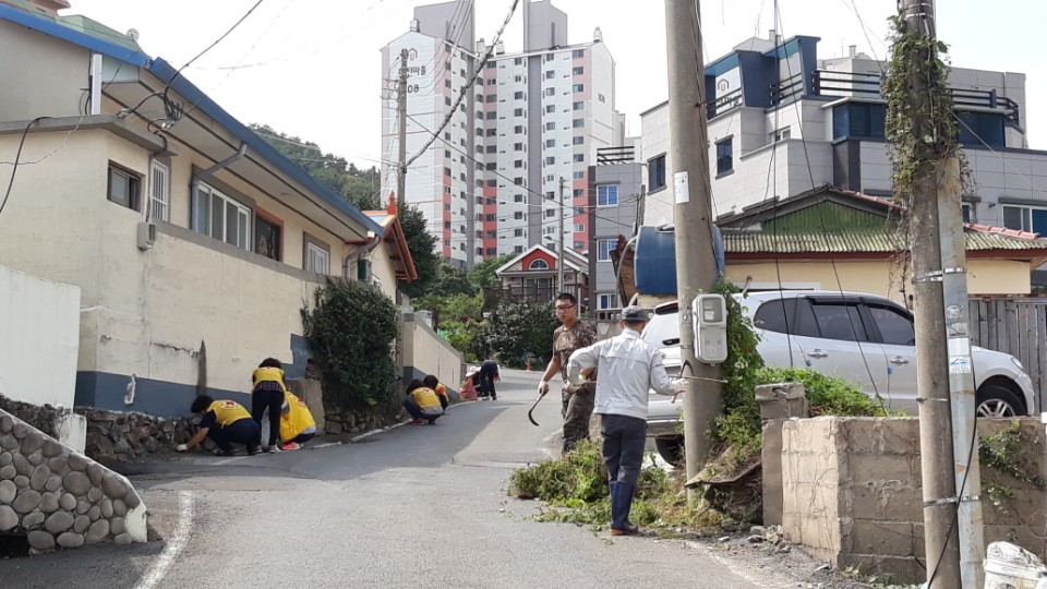 장승포 적십자봉사회, 추석맞이 환경정화 활동