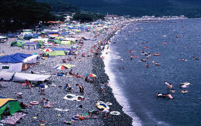 학동 흑진주 몽돌해변 해수욕장