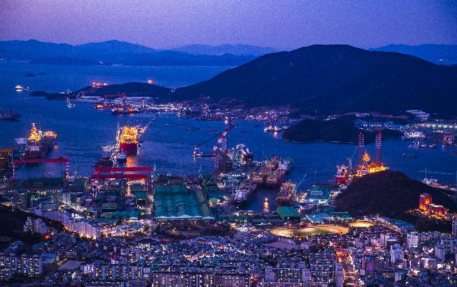 삼성중공업 야경 (1)