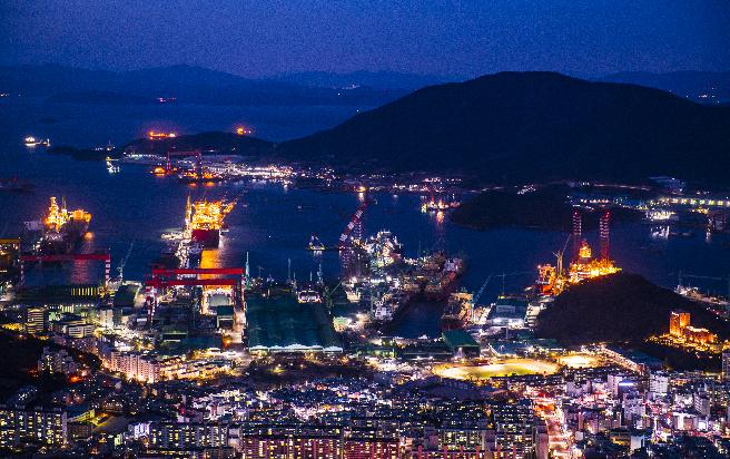 삼성중공업 야경 (2)